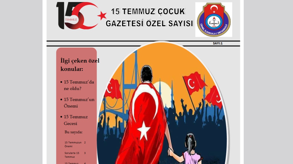 15 TEMMUZ ÇOCUK GAZETESİ ÖZEL SAYISI